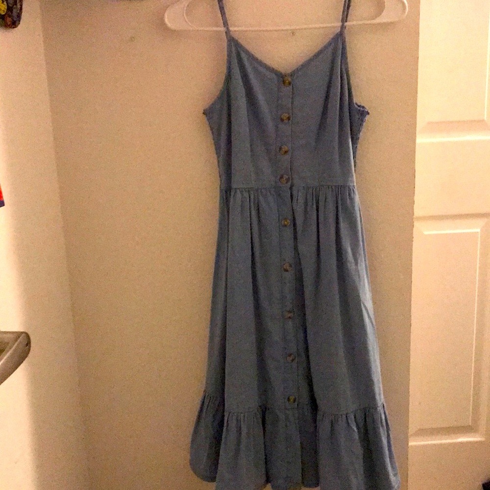Jean blue short woman dress
